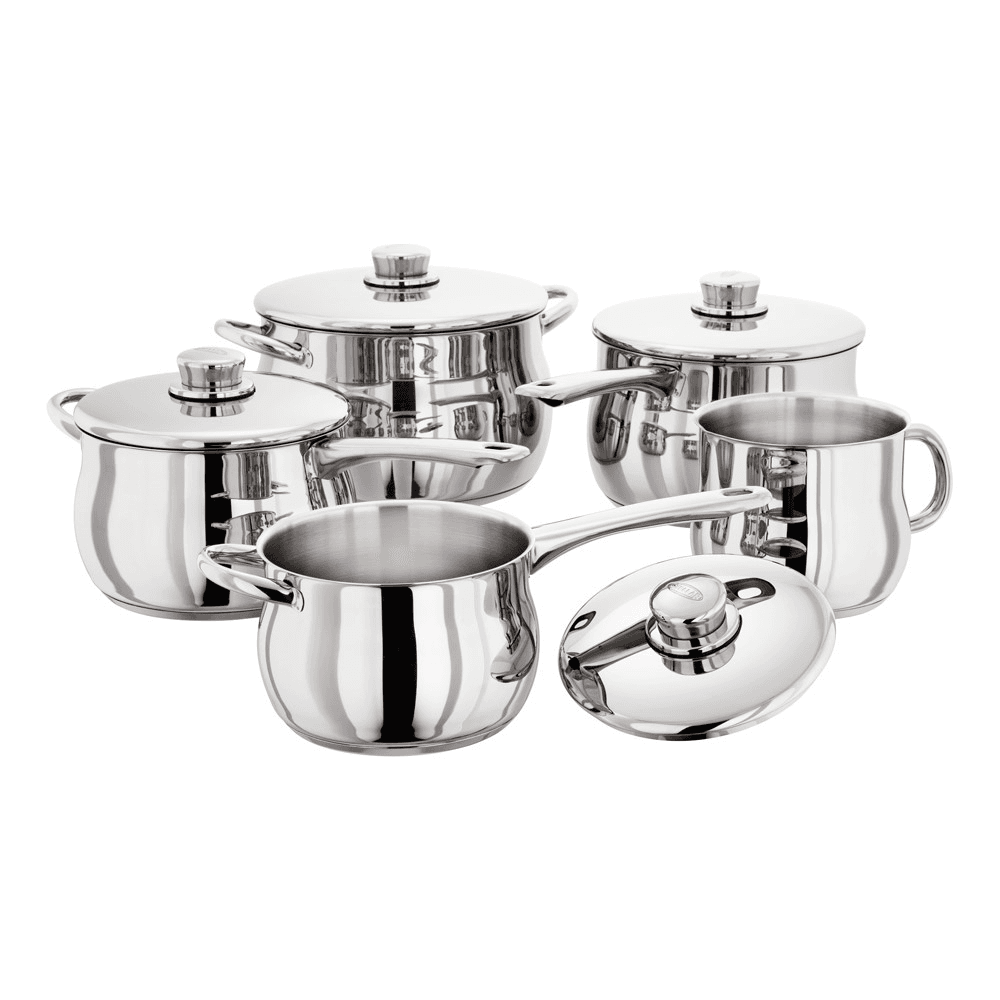 1000 5 Piece Saucepan Set, Stainless Steel