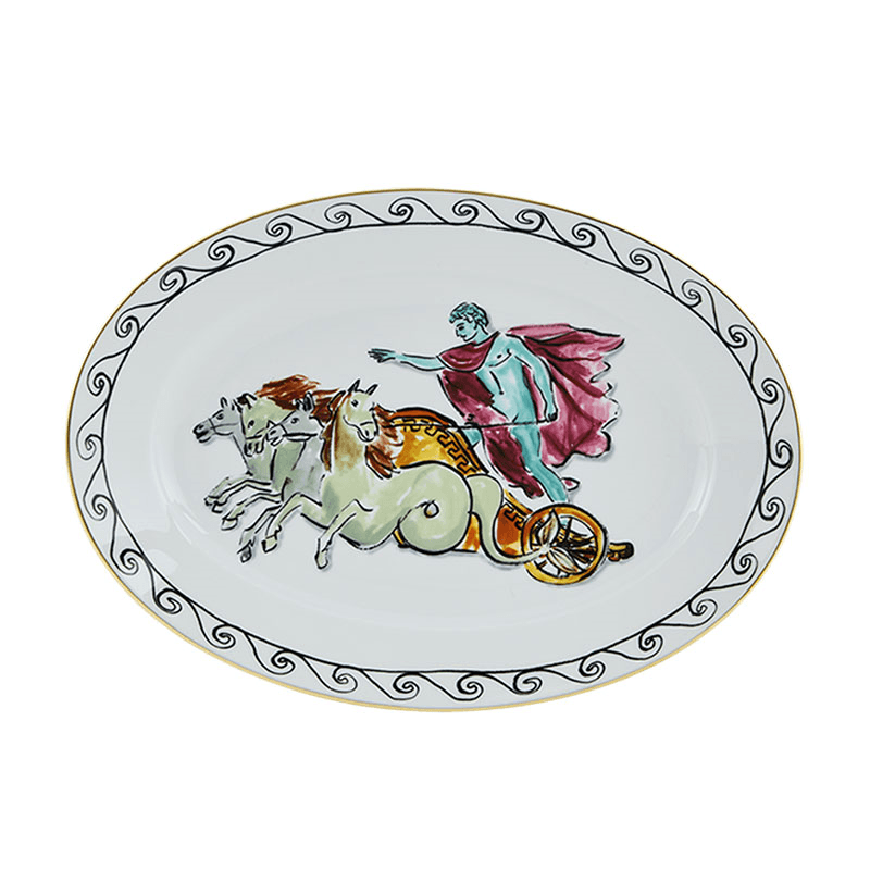 Il Viaggio Di Nettuno Chariot Oval Flat Platter