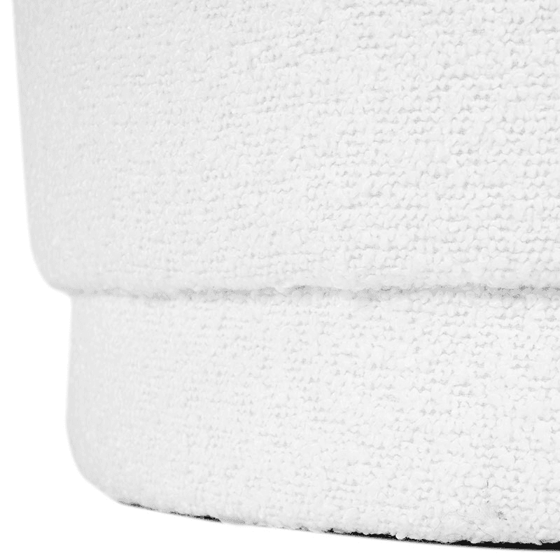Sassari Boucle Pouffe, White