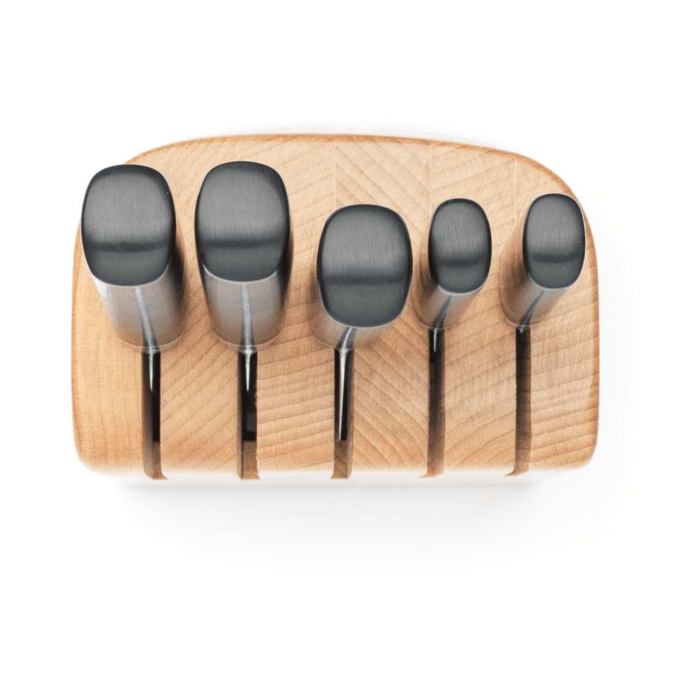 Knife Block with Knives, Black
