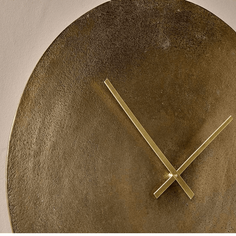 Okota Wall Hung Clock, Antique Brass