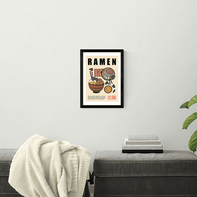 Luxe Poster Co Japanese Ramen Print, Black Frame