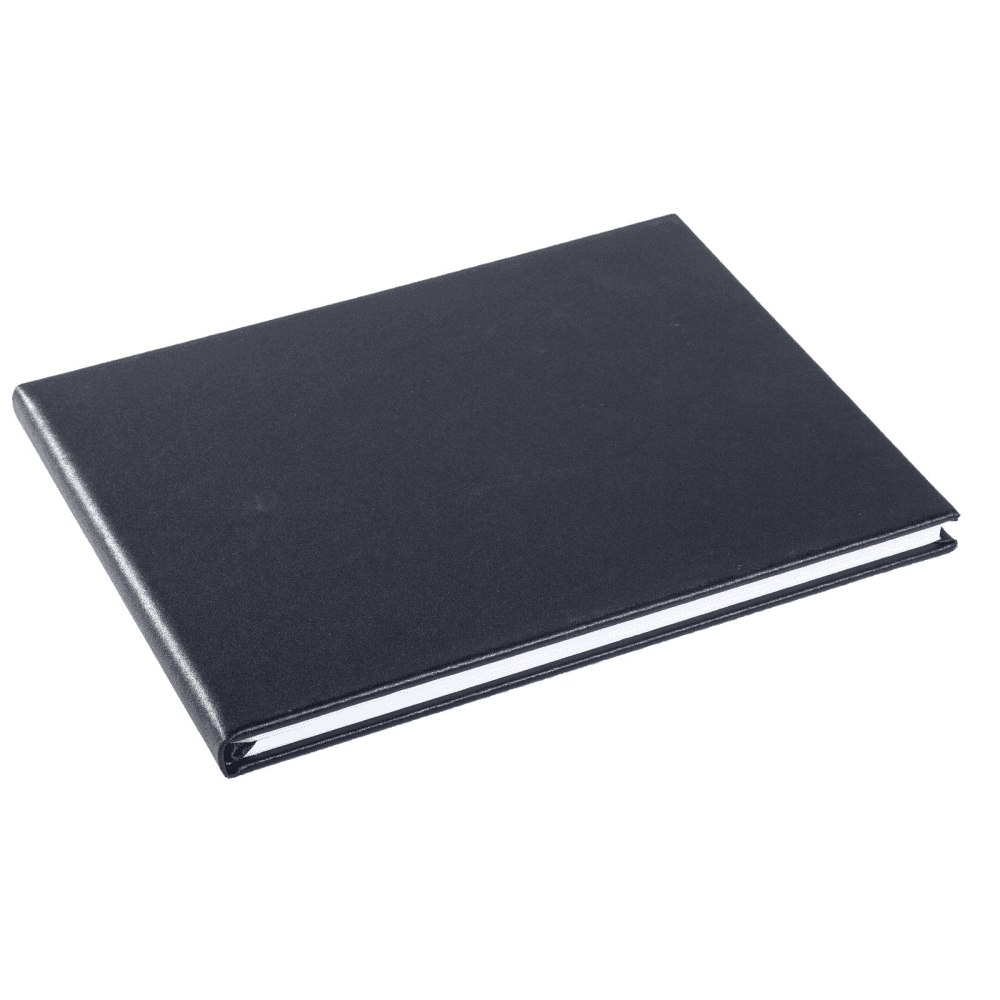 Tuscan Leather Lined Page Visitors Book, Blue
