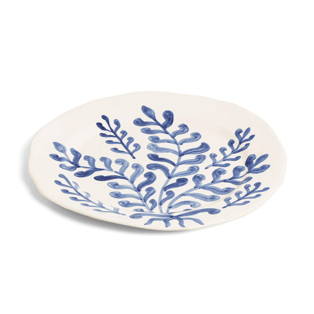 Leaf Charger Plate, Blue