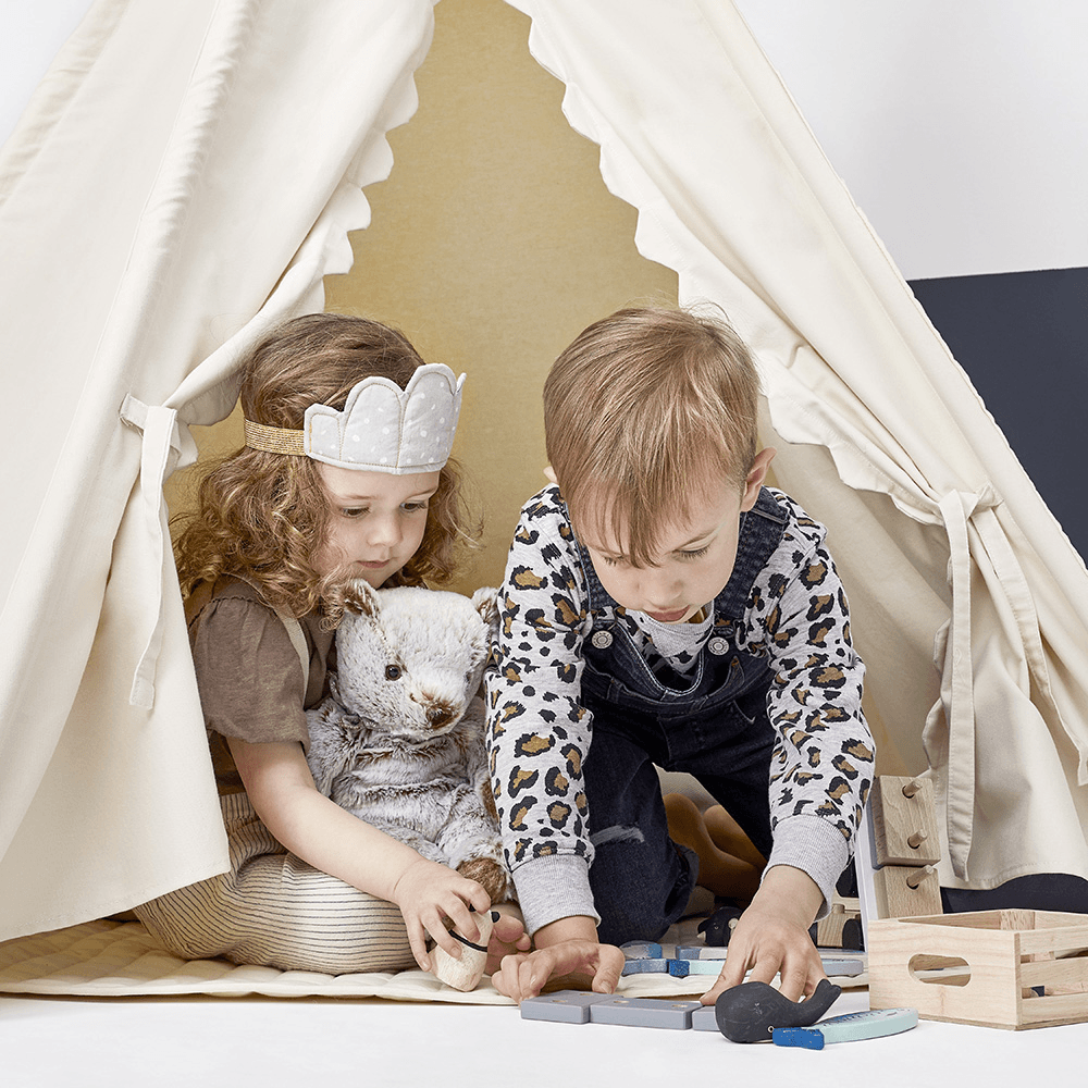 Teepee Play Tent, Linen