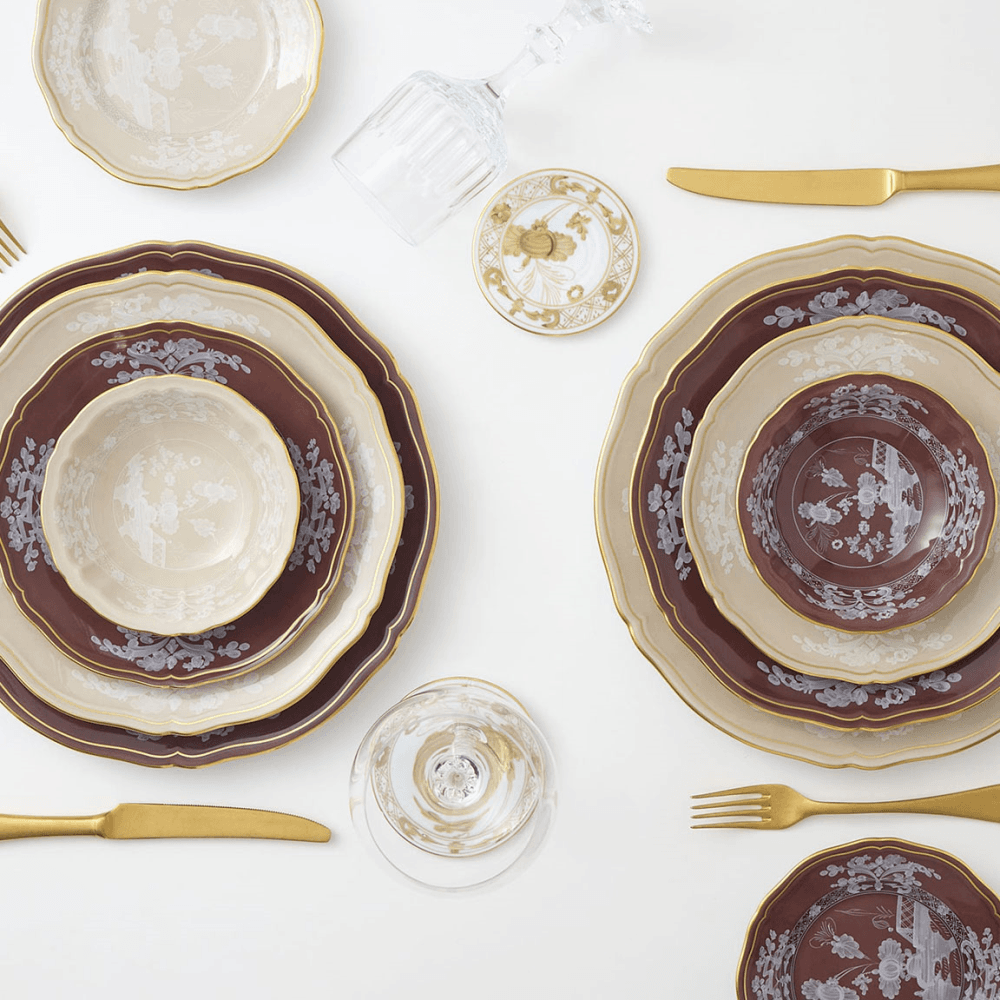 Oriente Italiano Soup Plate, Castagna