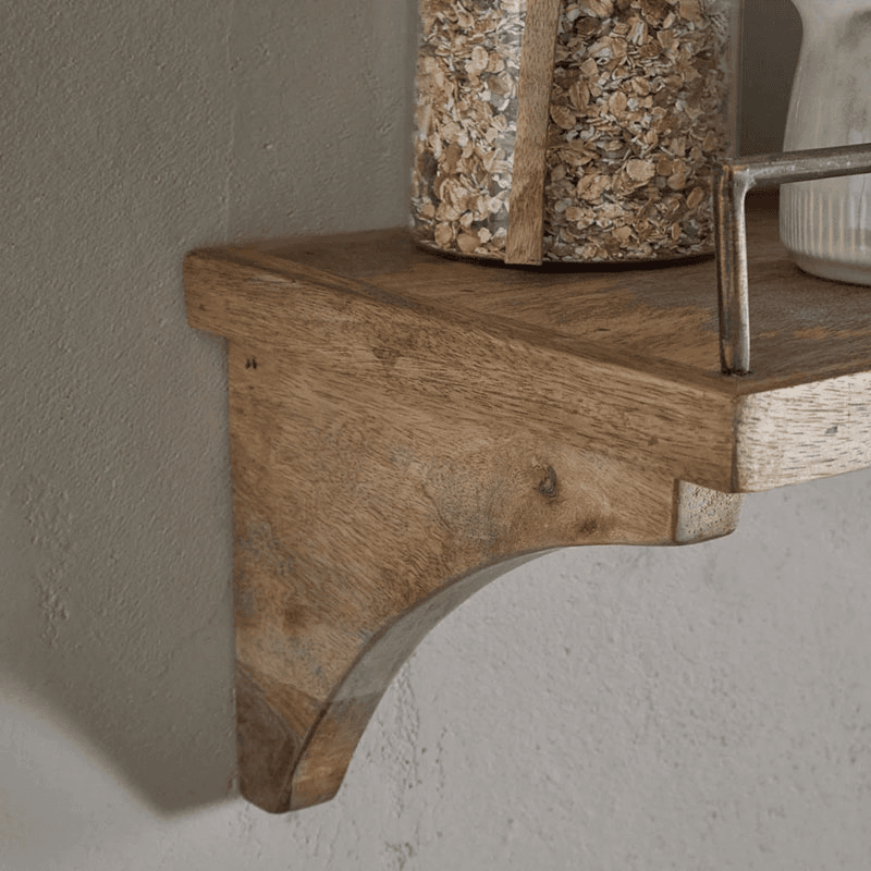 Meera Mango Wood & Iron Gallery Shelf