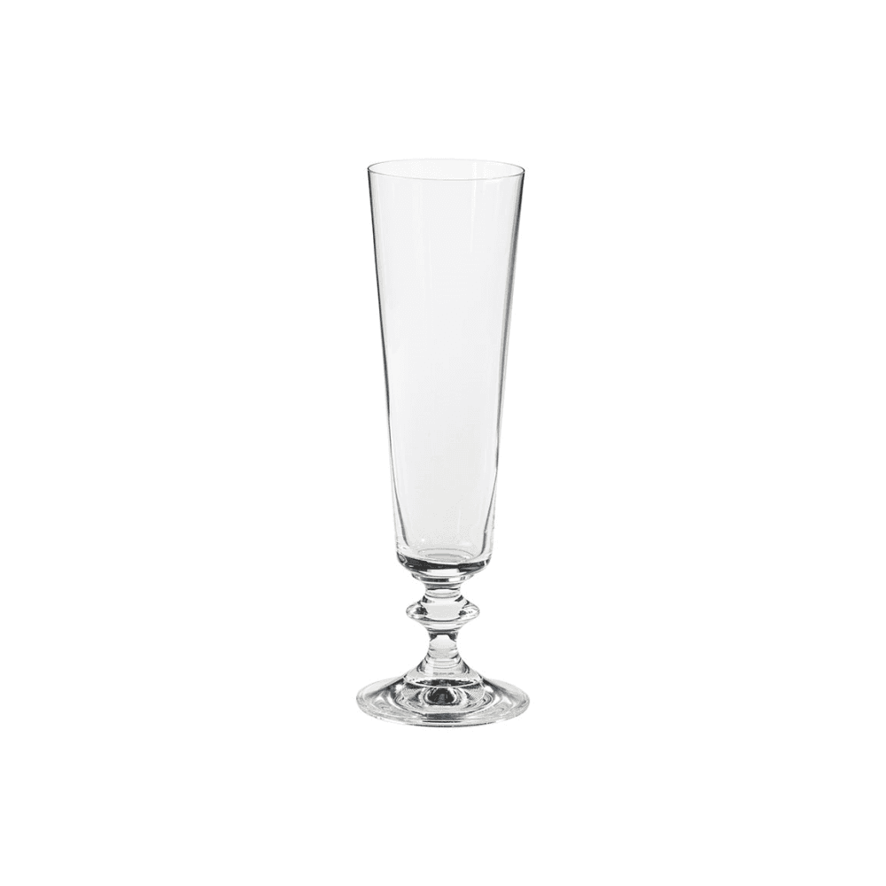 Riva Set of 6 Flute Glasses, Clear