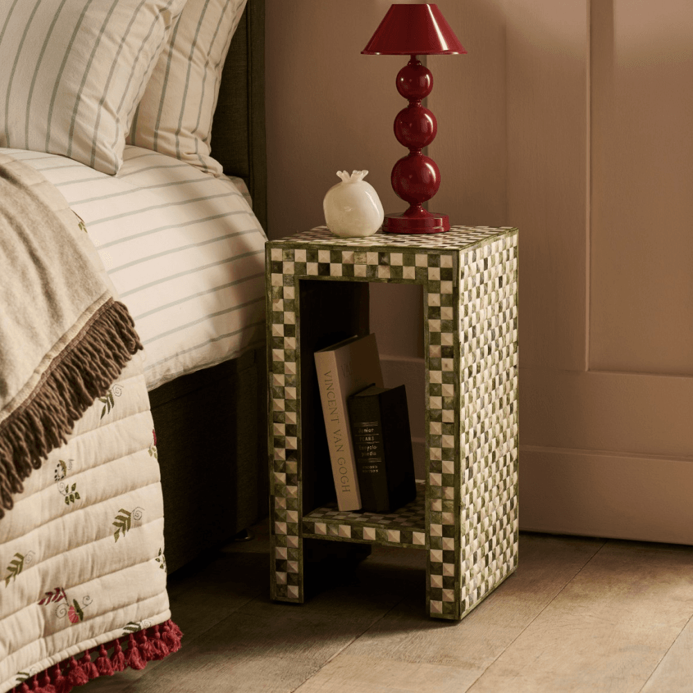 Tattersall Side Table, Spruce