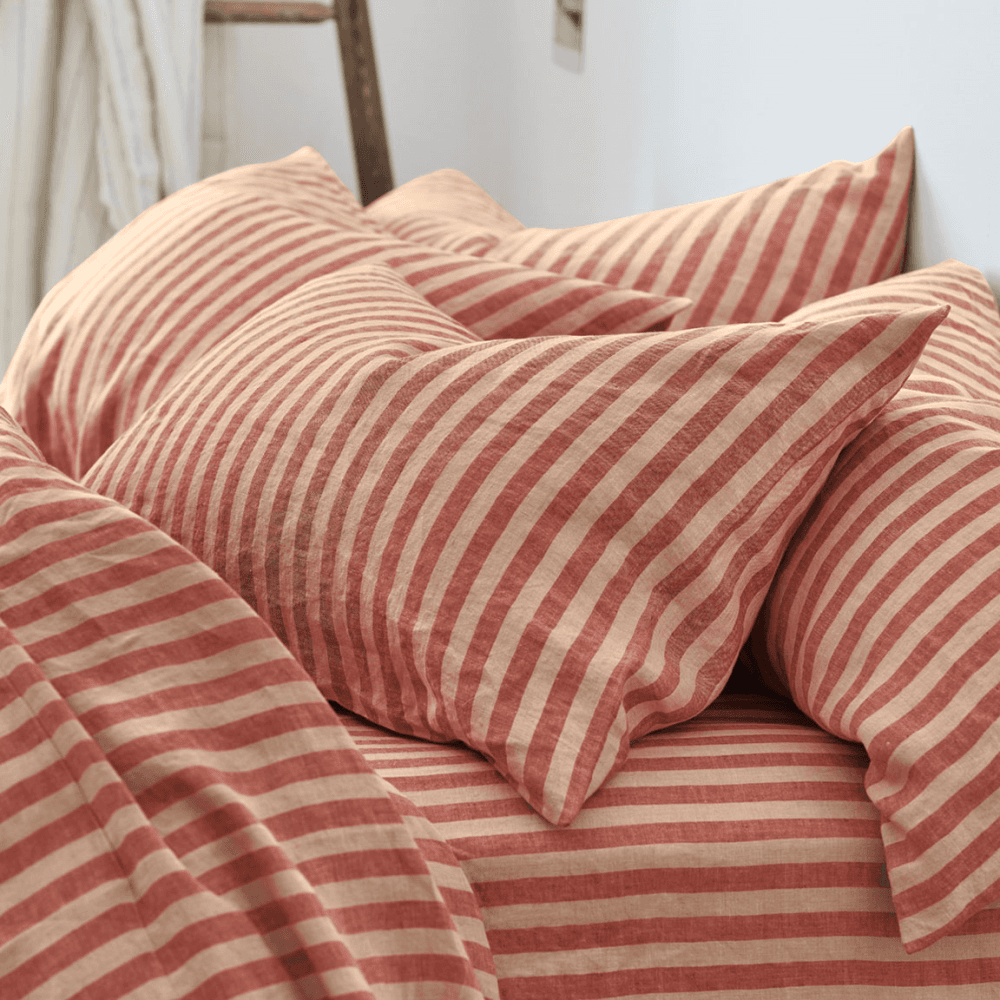 Pembroke Stripe Pair of Linen Blend Pillowcases