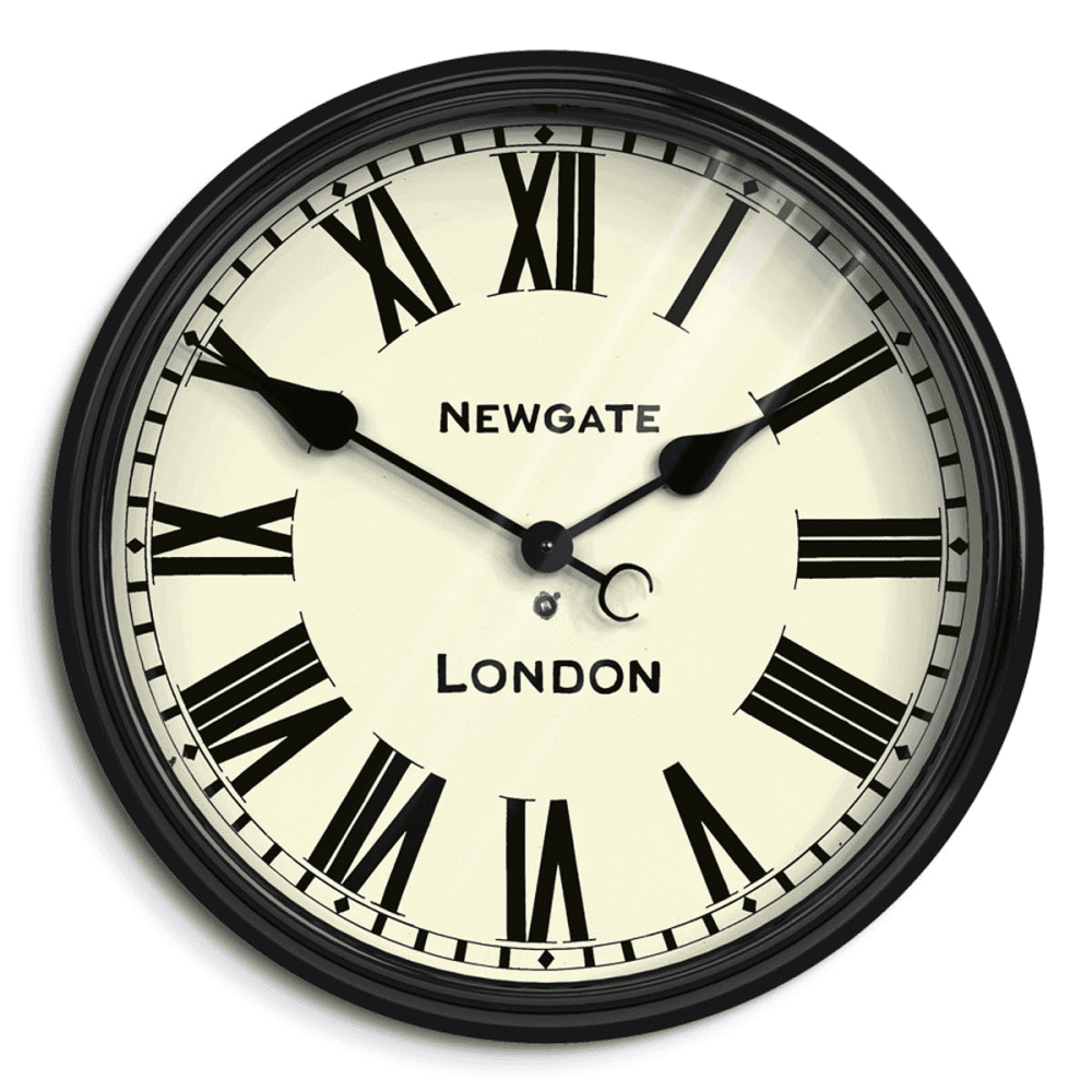 Battersby Wall Clock, Black Metal