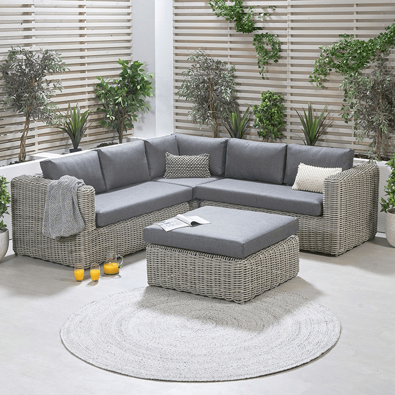 Tweed Indoor Outdoor Rug, Warm Grey