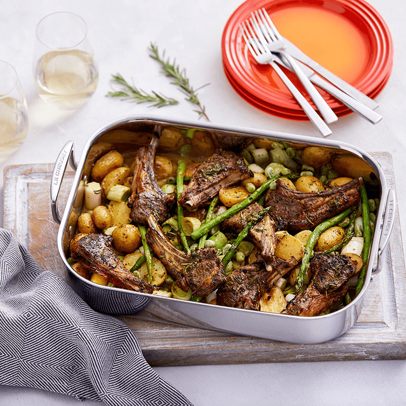 Classic 3-ply Rectangular Roaster, Stainless Steel