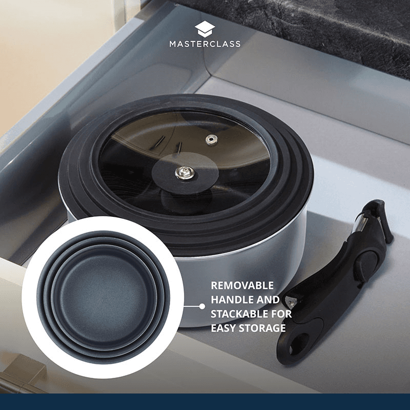 Smart Space Non-Stick Saucepan Set
