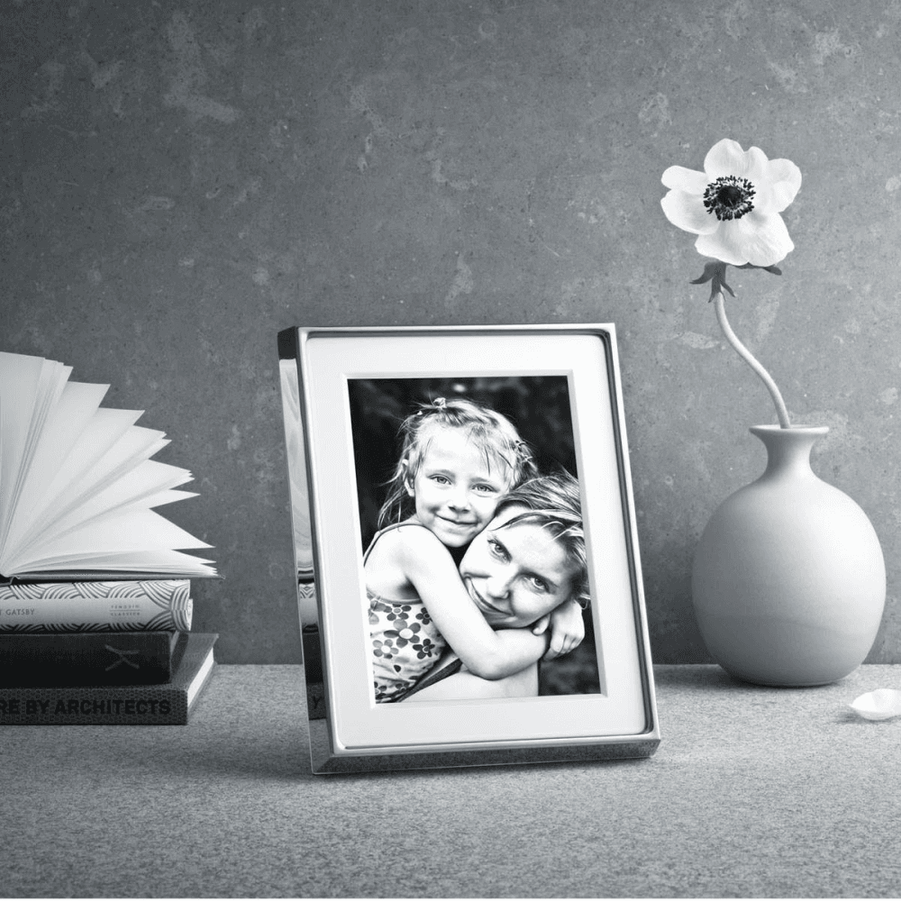Deco Photograph Frame, Mirror Polished Stainless Steel/Plastic