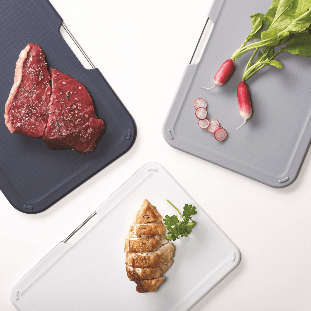 3 piece chopping board set, grey