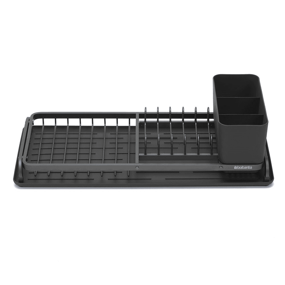 Compact Dish Drying Rack, Dark Grey