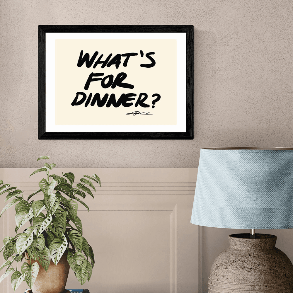 Stephie Cardona What's For Dinner? Print, Black