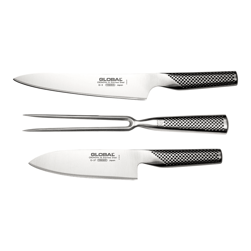 3 Piece Carving and Slicing Set (G-3/Gf-24/G-57), Stainless Steel