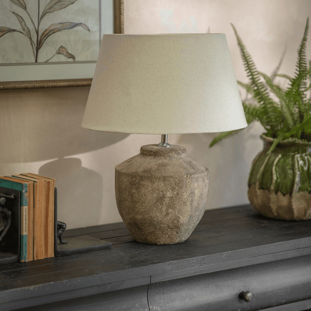Penwick Plinth Table Lamp, Brown