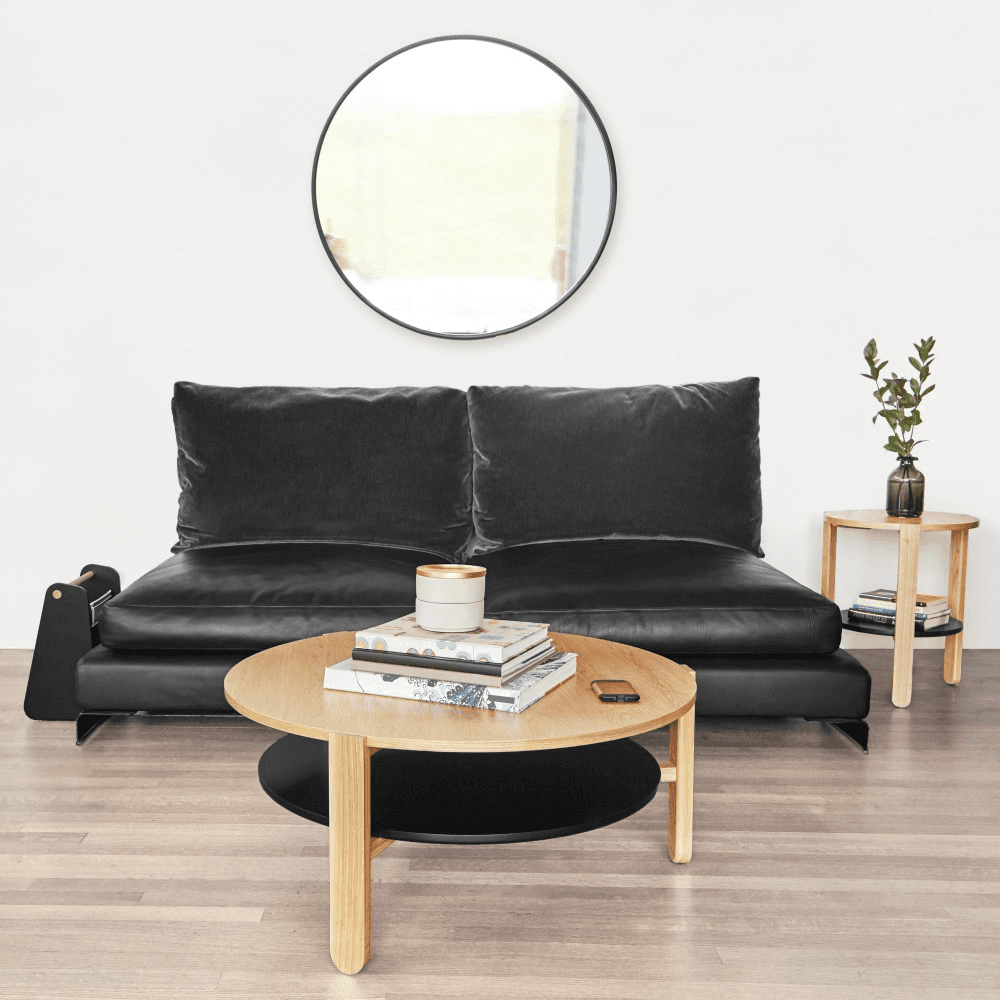 Hub Wall Mirror, Black