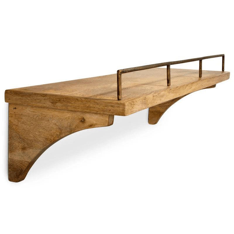 Meera Mango Wood & Iron Gallery Shelf
