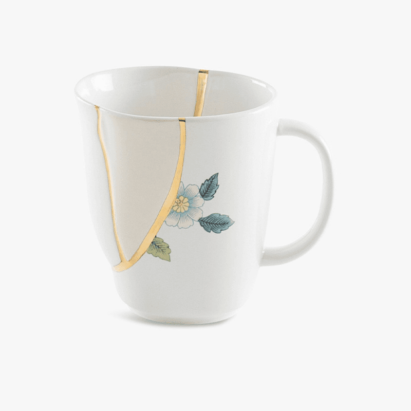 Kintsugi - No1 Mug, white/gold