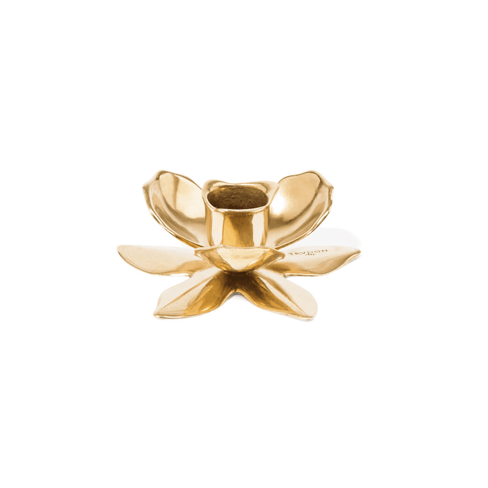Flower Candlestick, Gold