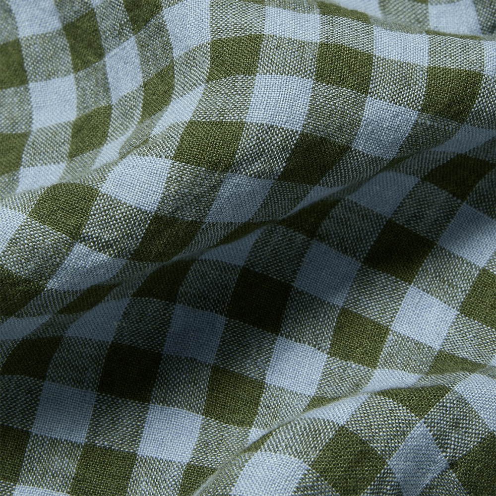 Gingham Linen Blend Duvet Cover