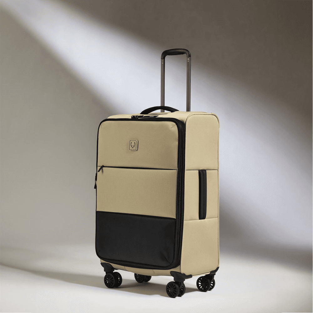 Urban Soft Stripe Expandable Suitcase, Sand