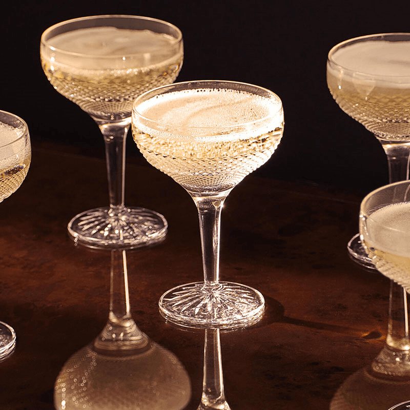 Huxley Set of 4 Coupe Glasses, Clear
