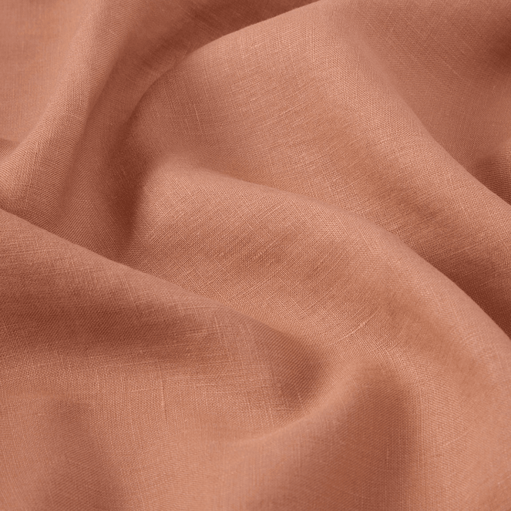 Linen Flat Sheet, Warm Clay