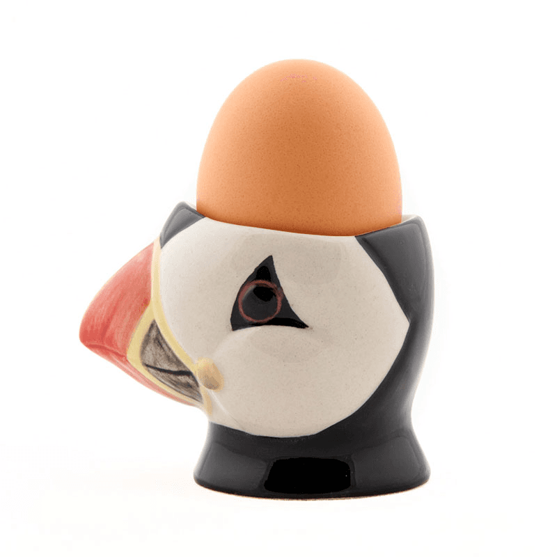 Puffin Egg Cup, Black & White