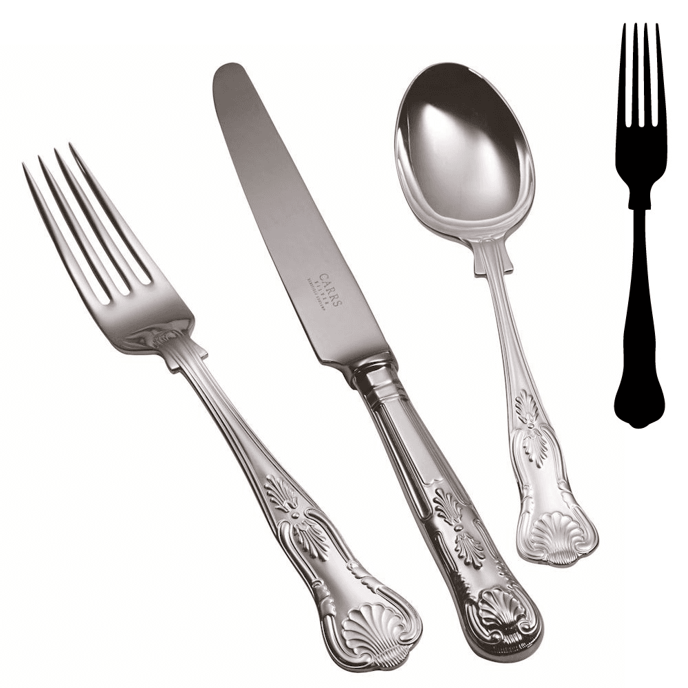 Kings Table Fork, Silver Plate