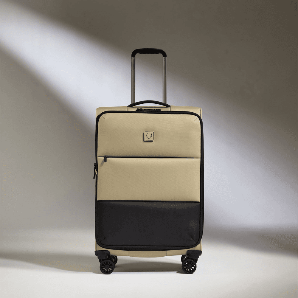 Urban Soft Stripe Expandable Suitcase, Sand
