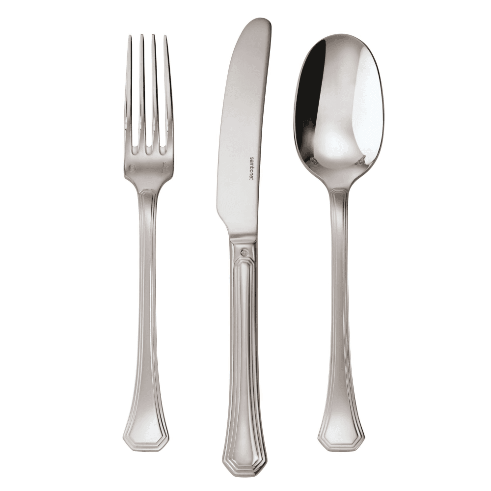 Deco Table Knife, Silver Plate