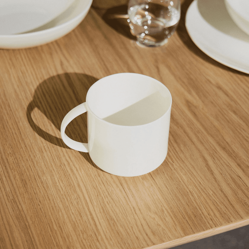 Arc Bone China Mug, White