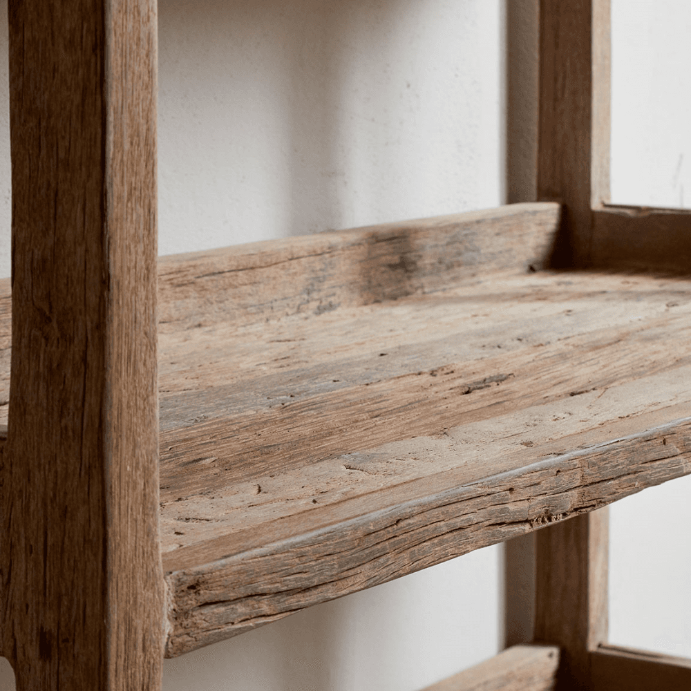Ibo Reclaimed Wood Pantry Standing Shelves, Natural