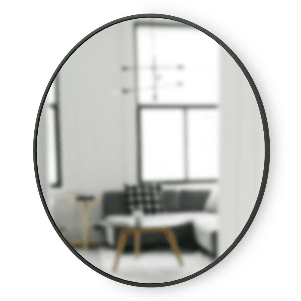 Hub Wall Mirror, Black