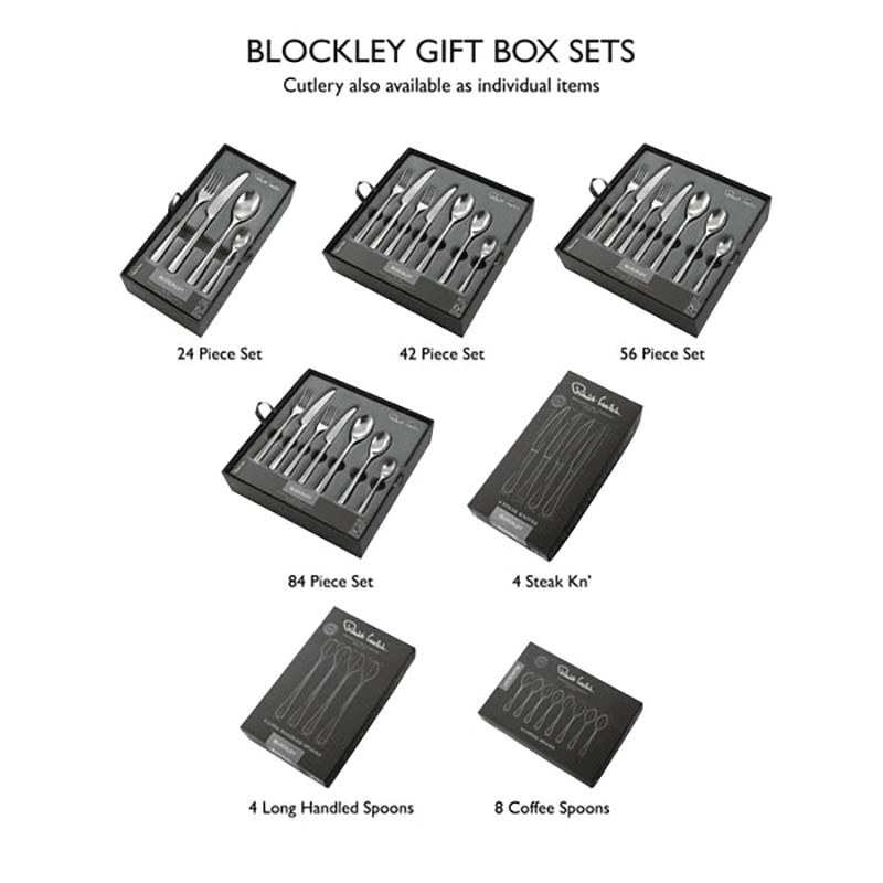 Blockley 24 Piece Cutlery Set, Stainless Steel