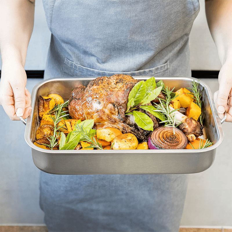 Deep roasting pan, Stainless Steel