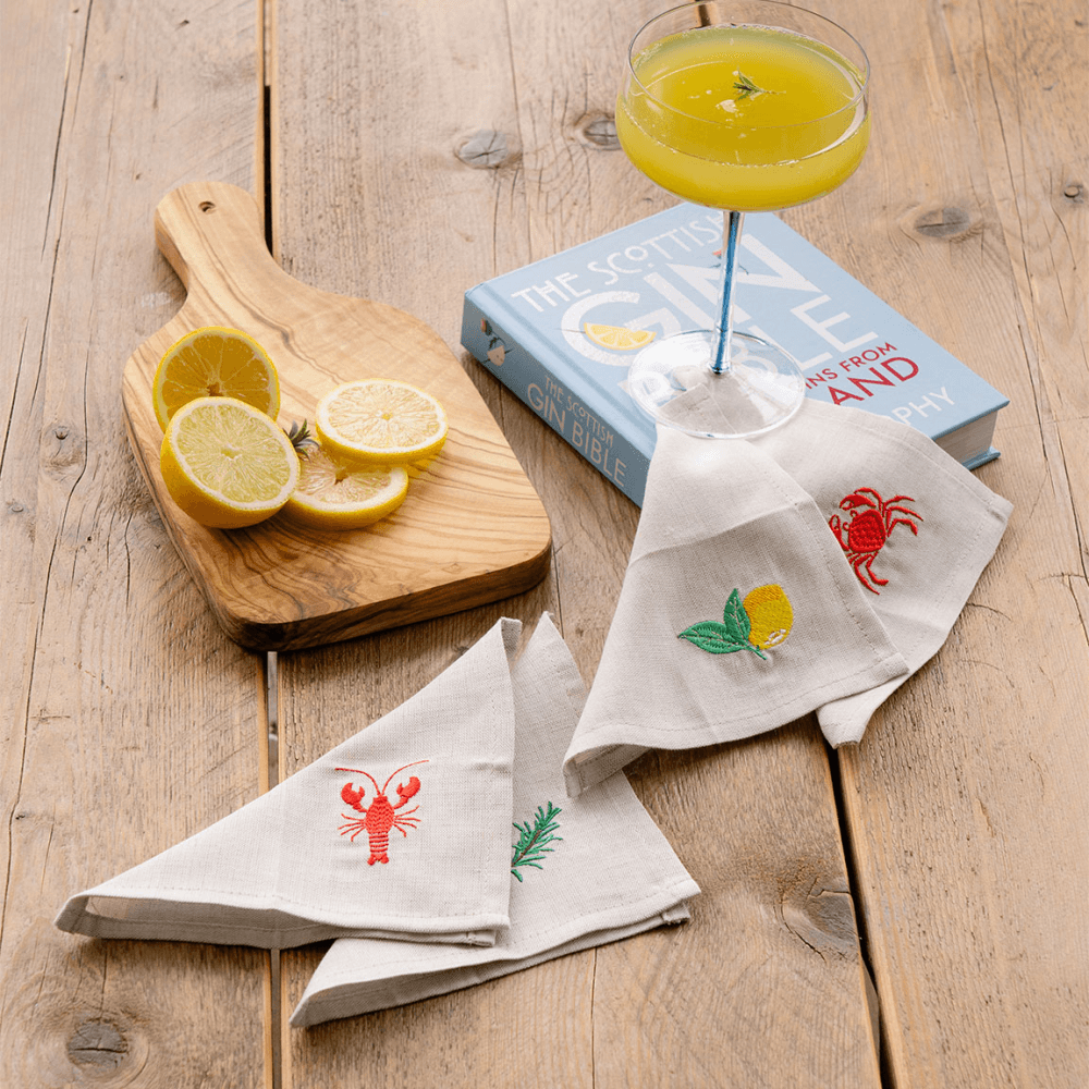 Lobster & Lemon Cocktail Set, Red