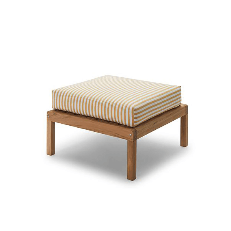 Virkelyst Outdoor Pouf, Golden Yellow Stripe