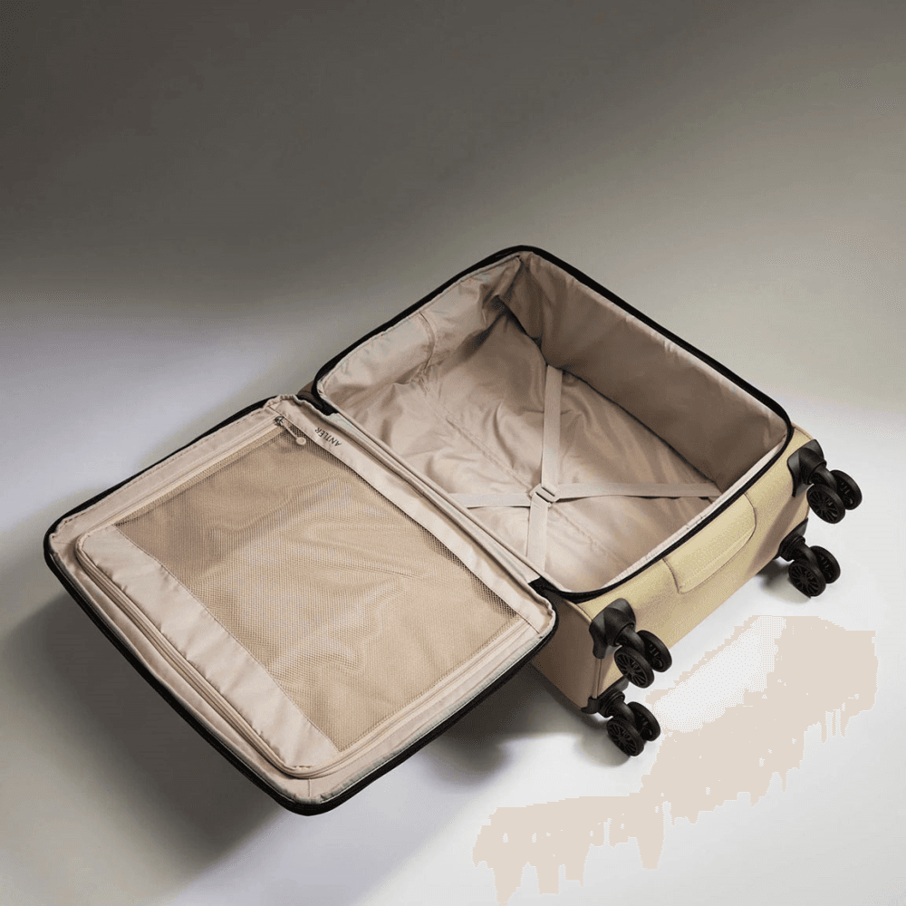 Urban Soft Stripe Expandable Suitcase, Sand