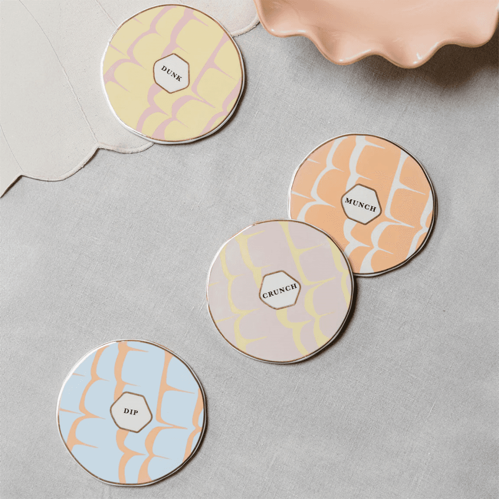 Party Ring Set of 4 Coasters, Multi