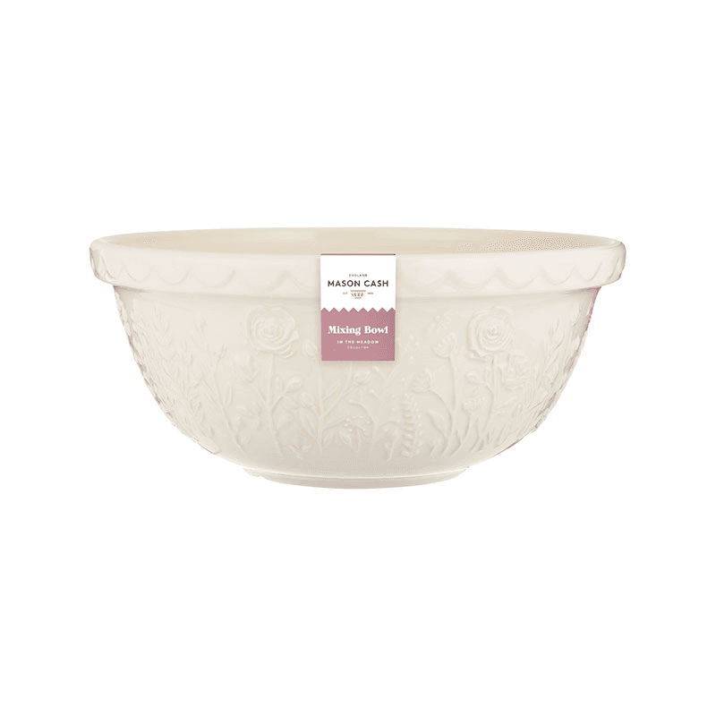 In The Meadow Rose Mixing Bowl, Cream