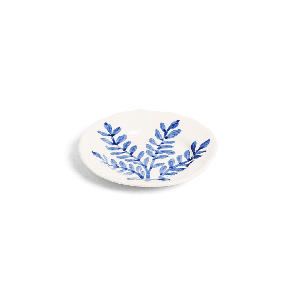 Leaf Side Plate, Blue