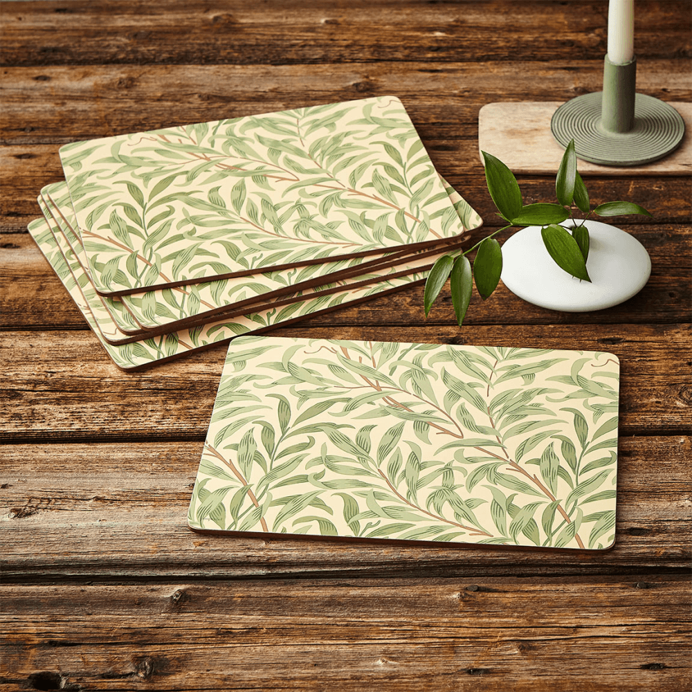 Willow Boughs Set of 6 Placemats, Green