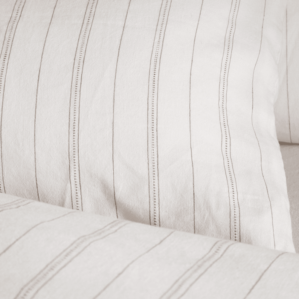 Anta Pair of Hemp & Cotton Pillowcases, Sage Green